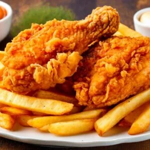 Broaster Chicken + Potatoes