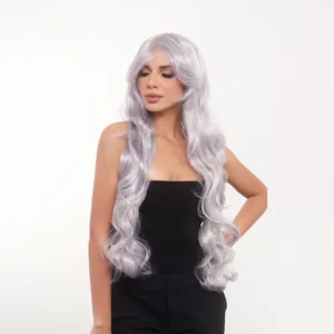 Nicol Curly Silver Wig 80 Cms