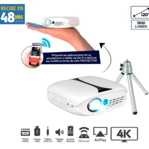 Rechargeable 4K Wifi DLP 120" Portable Projector