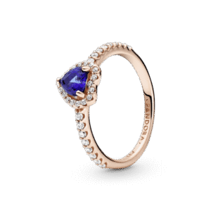 Bright Blue Elevated Heart Ring